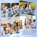Gerrii 100 Pcs Clear Plastic Individual Cupcake Boxes 3.5" Single Cupcake Containers Transparent Ornament Gift Box with Inserts and Ribbon for Wedding Baby Shower Party Favor(Navy Blue) - Image 6