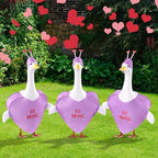 Valentine's Day Goose Outfit for 23" Porch Goose Holiday Purple Heart Cloths Costume Valentines Party Outdoor Garden Patio Yard Lawn Art Decoration(Be Mine) - Image 4