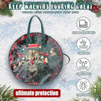 Shappy 12 Pcs Red Wreath Storage Bag Clear Wreath Box Storage Containers with Clear Window and Handle Garland Containers for Holiday Seasonal Bags (24 Inch) - Image 3