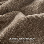 EverGrace Chenille Knit Throw Blanket for Couch, 50"x60", Mocha Brown - Image 3