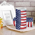 Flameless Candles LED American Flag Decorative Candles Butterfly Print Battery Operated Ornage Flickering Candles with 18-Key Remote Timer Pillar for Home Living Room Party Table Decorations - Image 4