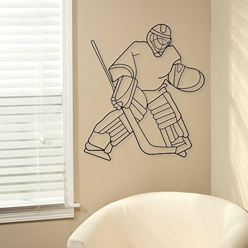 Hosley Ice Hockey Metal Wall Decor 29.25 Inch High - Ideal Home Decor Gift for Sports Enthusiast - Enhance Room, Bathroom, Home Office Decor - Perfect for Weddings & Parties - Image 2