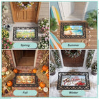 Tinideya Seasonal Door Mat Inserts 22 x 10 in, 6 Pack Holiday Doormat Set - Image 5