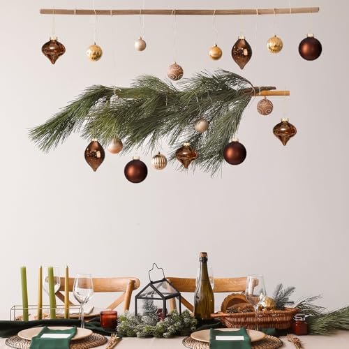 Zomiboo 12 Pcs Brown Glass Christmas Ball Ornaments Set 3.15" - Image 5