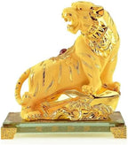 Feng Shui Chinese Zodiac Tiger Year Golden Resin Collectible Figurines Decoration for Luck & Wealth Perfect for Your Home or Office by BWINKA