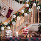 Seenelling 12 Pcs Christmas Glass Ball Ornaments 3.15 Inch, White - Image 5