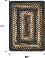Homespice Kilimanjaro Jute Braided Table Mats, Rect 10x15 Set of 4 - Image 2