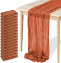 16 Pack Cheesecloth Table Runners 20" x 120", Boho Gauze Table Decor for Wedding, Bridal Shower, Birthday Party, Long Romantic Runner(Terracotta) by Unknown
