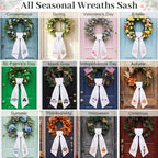 VitalCozy 12 Pcs Seasonal Fall Wreath Sash for Front Door - Image 2