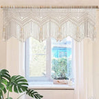Achart Macrame Curtains Macrame Valance Doorway Window Curtain Panels - Image 6