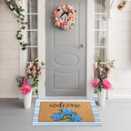 Tinideya 2 Pcs Hydrangea Floral Layered Doormat Set - Image 6