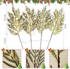 6 Pcs Lighted Norfolk Pine Branches for Vase 35"Artificial Pine Branches - Image 2