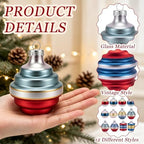 12 Pcs Vintage Glass Christmas Ornament Reflector Decor, Delicate - Image 2