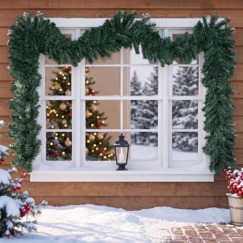Suncalla 2 Pcs 6ft Thick Christmas Alaskan Pine Christmas Garland Greenery by Unknown