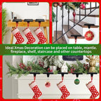 Oleitodh 8 Pack Metal Black Christmas Stocking Holders for Mantle Heavy Duty Stocking Hangers Stocking Hook Christmas Ornaments for Counter Tables Window Fireplace Mantle Decoration - Image 6