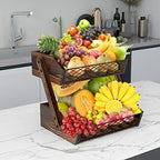 Dorhors Fruit Basket for Kitchen Counter Organizer,Fruit Bowl Stand Storage - Image 2