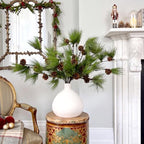 Wavwavw 6 Pcs 25.5 Inch Christmas Artificial Pine Branches with Pine Cones - Image 4