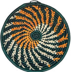 Handwoven African Basket Bowl for Fruits Wall Decor 10in diameter by ZenDesignsArtsCrafts