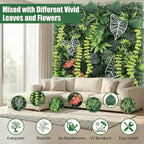 4 Pack 20"x20"Grass Wall Panels-Artificial Boxwood Panels for Greenery Wall Backdrop,UV-Protected Greenery Wall Backdrop Faux Greenery for Indoor Outdoor Decor,Garden Fence,Wedding,Privacy Screen - Image 3