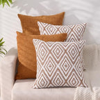 HPUK Throw Pillow Covers 20x20, Set of 4, Golden Brown Couch Pillow Covers by HPUK