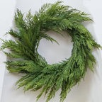 24’’ Real Touch Christmas Wreath, Artificial Cedar Wreath for Front Door by MISSIROSE