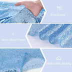 Glitter Sequin Table Runners 10 Pieces 12x108 Inchs Baby Blue Elegant Wedding Sparkly Table Runner Birthday Bachelorette Celebration Decorations Supplies - Image 6