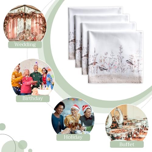 Maison d' Hermine Cloth Napkins Set of 4 Reusable 100% Cotton (20" x 20") - Image 6