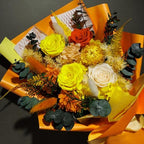 Bonsion Fall Flowers Gifts for Mom, Flower for Delivery, Preserved Roses Bouquets, Birthday Gifts for Women, Mothers Day Flowers for Wife (Orange) - Image 3