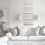 BlissBlush Long Vertical Wall Hanging Tapestry Woven Boho Farmhouse Decor Gray Cream Tassel Handmade Wall Art Decoration for Bedroom Living Room Dorm Nursery Apartment, 16x39 INCH - Image 6