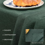 BALCONY & FALCON Rectangle Table Cloth Waterproof Dark Green 91"x132" - Image 4