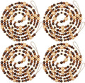 Bucherry 4 Pcs Christmas Wood Bead Garland 28.8 Feet, Coffee,Brown by Bucherry
