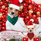 Abbylike 50 Pcs Christmas Plaid Dog Bandanas Bulk, Red and Green Gingham - Image 2