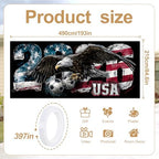 Soccer Garage Door Banner Decorations, 7x16ft Large Ameri can Flag Bald Eagle Football Mural, USA Soccer Cup Outdoor Decor for Double Garage Door, 2026 Tournament Party Supplies Wall Backdrop - Image 2