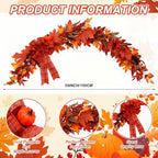 Yinder 5 ft Fall Garland Fall Decorations for Mantle - Image 2