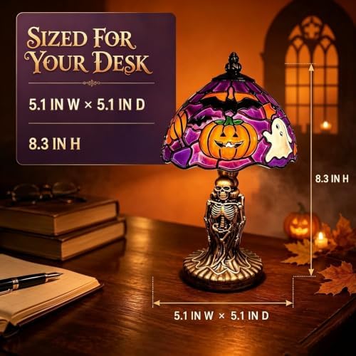 Handcrafted Halloween Painted Lamp - Image 5