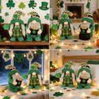 St Patricks Day Decorations - 2Pack St Patrick's Day Plush Gnomes Lucky Green Shamrock for Home - Leprechaun Doll, Irish Gifts Green St. Patricks Day Ornament Table Decor - Image 6