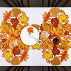 Simhomsen Embroidered Leaves Table Runner for Thanksgiving, Fall or Autumn (14 × 108 inches) - Image 5