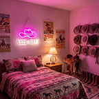 Zhengmy Yee Haw Neon Sign, USB Powered Western Cowboy Wall Decor - Image 6