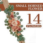 Ting's time Wedding Arch Flowers Pack of 2 Artificial Silk Large Flower Swag Welcome Sign Floral Swag Reception Backdrop Floral Decor for Fall Wedding Party Ceremony (Burnt Orange) - Image 4