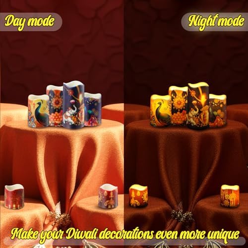 Baquler 6 Pack Diwali Decorations for Home Diwali Candle Lights - Image 4