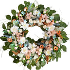 24 Inches Spring Wreaths for Front Door Spring Door Wreath Summer Floral Wreath with Wildflower for Wall Porch Indoors Outdoor Window Home Farmhouse Decorations by CIROASES