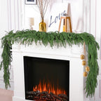 Hananona 2Pcs 6FT Christmas Garlands, Real Touch Norfolk Pine Garland by HANANONA