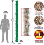 National Tree Company 9ft Pre-Lit Snowy Bristle Pine Christmas Garland - Image 2