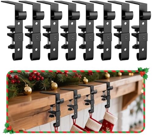 Stocking Hangers for Mantel,Adjustable Christmas Stocking Holder by Unknown