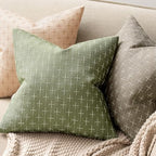 MIULEE Pack of 2 Decorative Burlap Linen Spring Throw Pillow Covers Farmhouse Pillowcases Modern Rustic Woven Textured Cushion Cover for Sofa Couch Bed 24x24 Inch Sage Green - Image 4
