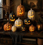 Halloween Decor - Handmade Terracotta Pumpkin Jack O' Lantern (Medium) - Image 6