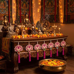 AceOrbit 24 Pcs Multicolor Lotus Diwali Hanging Decorations for Home - Image 6
