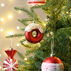 Valery Madelyn Christmas Ball Ornaments, 60ct Candy Cane Red and White Shatterproof Christmas Tree Decorations Set, Variety Decorative Hanging Ornaments for Xmas Trees Bulk Holiday Party Decor - Image 6