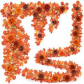 6 Pack Fall Garland Flower Autumn Leaf Garlands Total 35.4 ft by Unknown