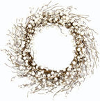 JINGHONG Winter Wreaths for Front Door 20 Inch Artificial Winter Wreath White Berry Wreath for Indoor Outdoor Window Wall Christmas and Winter Celebration by JINGHONG
